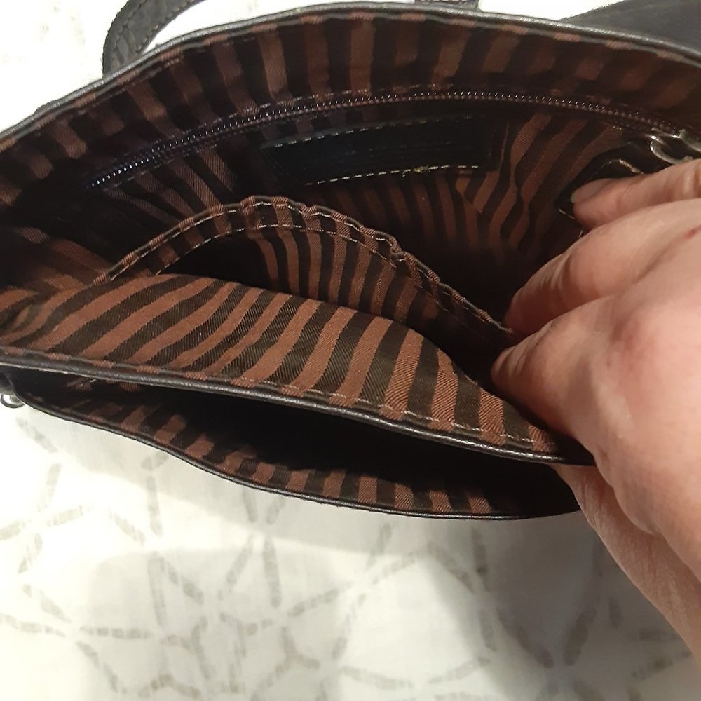 Jack Georges leather Voyager crossbody purse - Picture 4 of 8